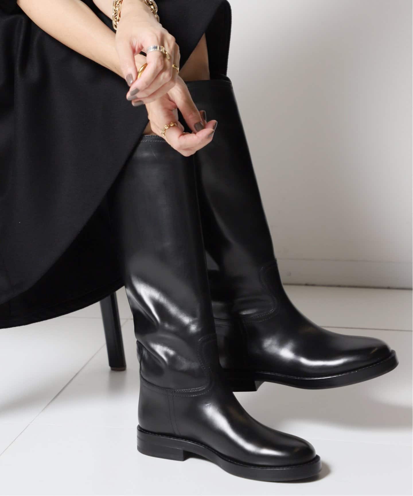 SARTORE サルトルロングブーツブラック