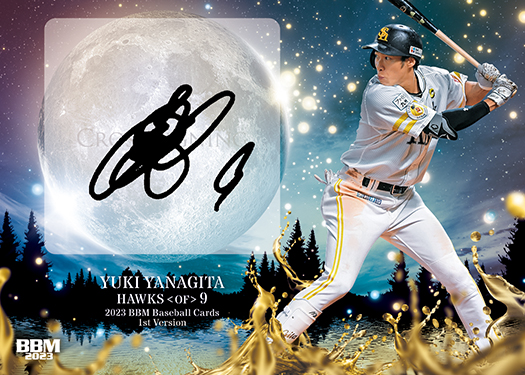 BBM 2016 ホークス FLY ON 柳田悠岐 直筆サインカード 10シリ