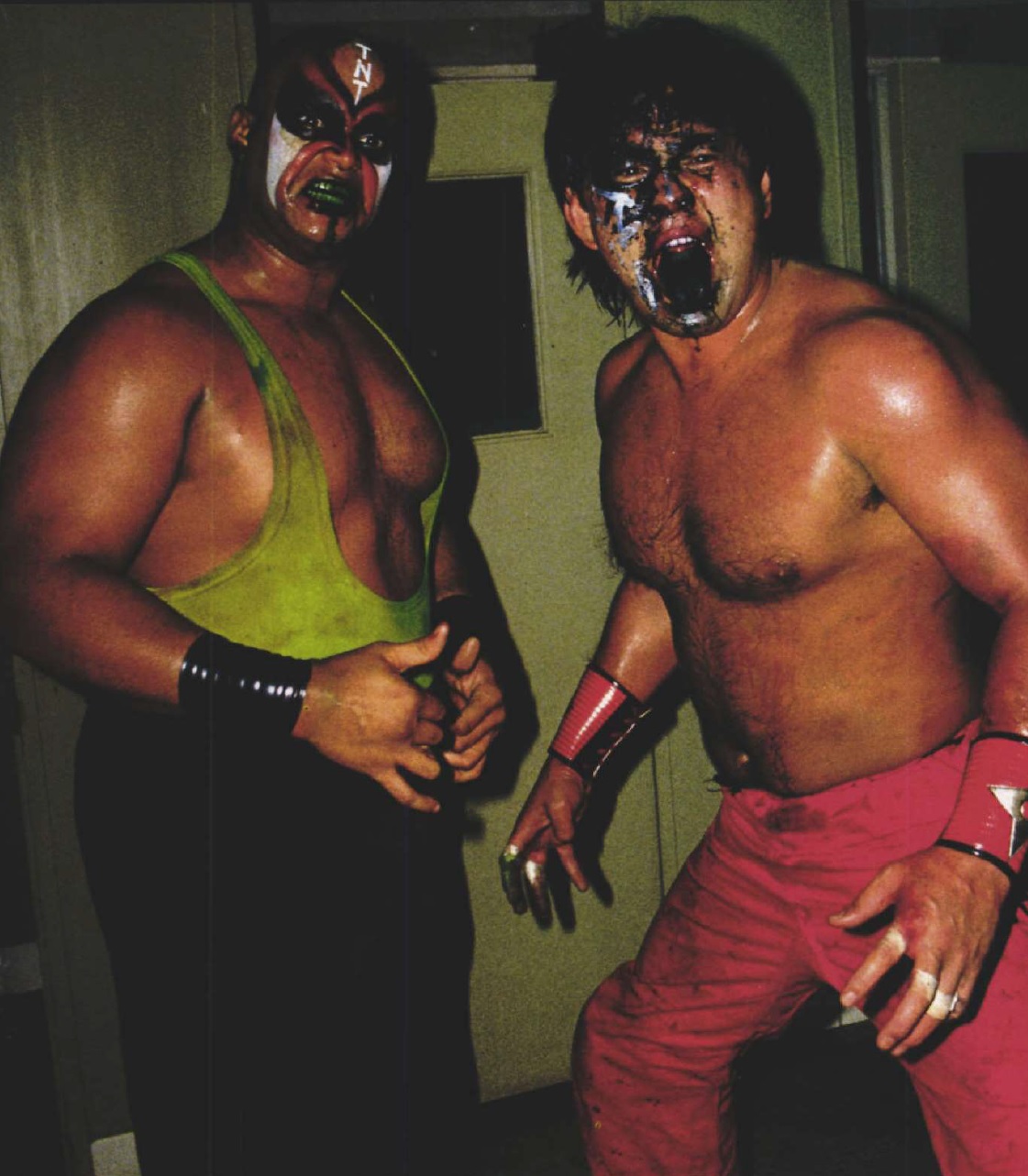 プロレス】グレート・ムタ、戦慄の北都初見参! 馳浩＆佐々木健介が毒霧