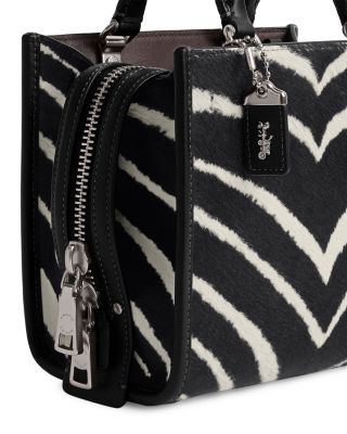 COACH Rogue 20 Zebra Print Calf Hair Top Handle Bag | Bloomingdale's