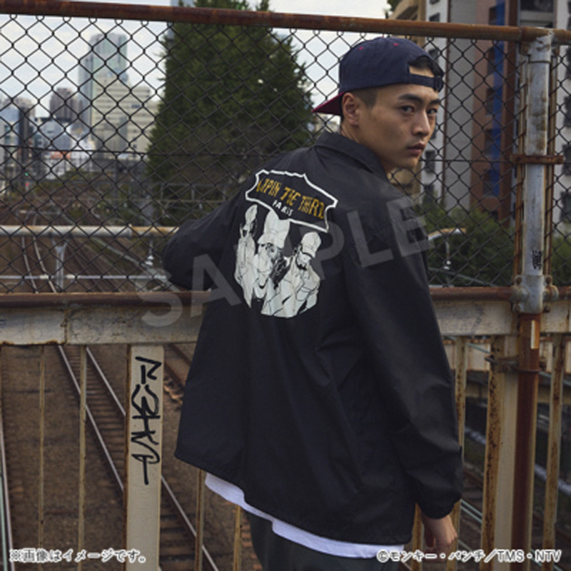 ルパン三世 冬ｱﾊﾟﾚﾙ23 ｺｰﾁｼﾞｬｹｯﾄ ﾌﾞﾗｯｸ XL【アニメタイムズSTORE】