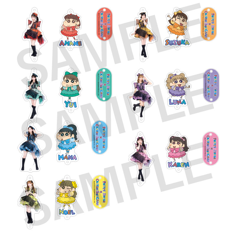 FRUITS ZIPPER メンバー別3連アクキー feat.クレヨンしんちゃん