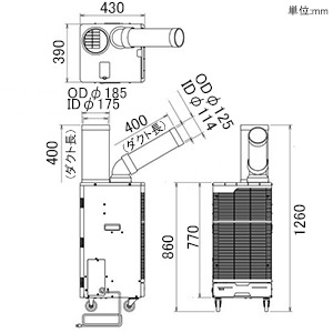 SS-25DH-1 (スイデン)｜スポットエアコン｜ルームエアコン｜電材堂【公式】