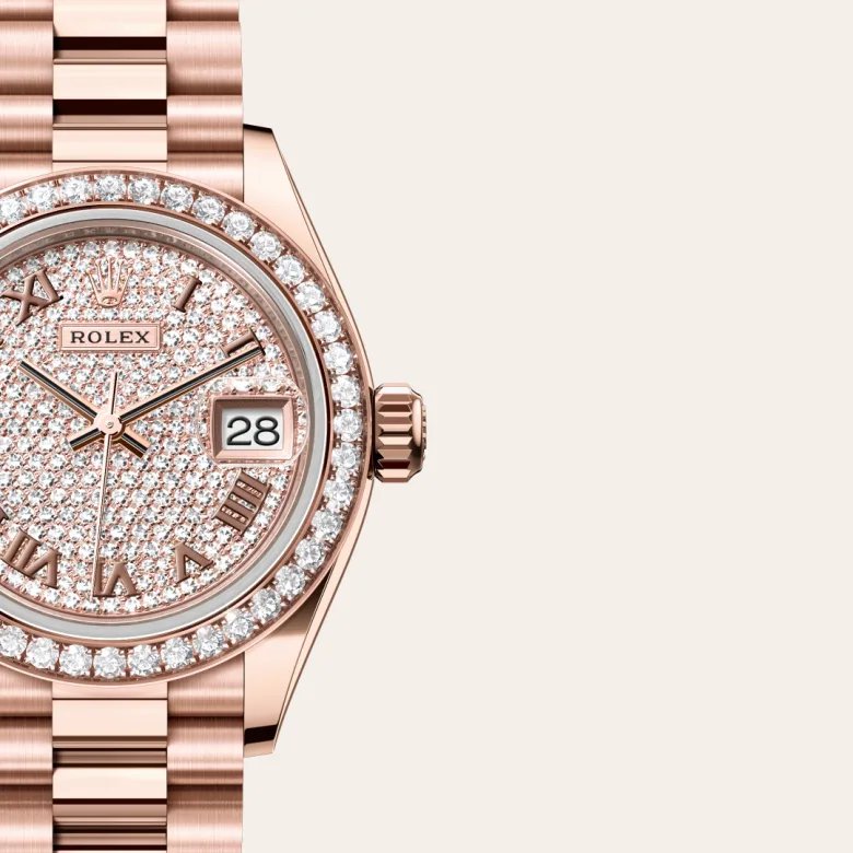 ロレックス レディ デイトジャスト 18 ct エバーローズゴールド