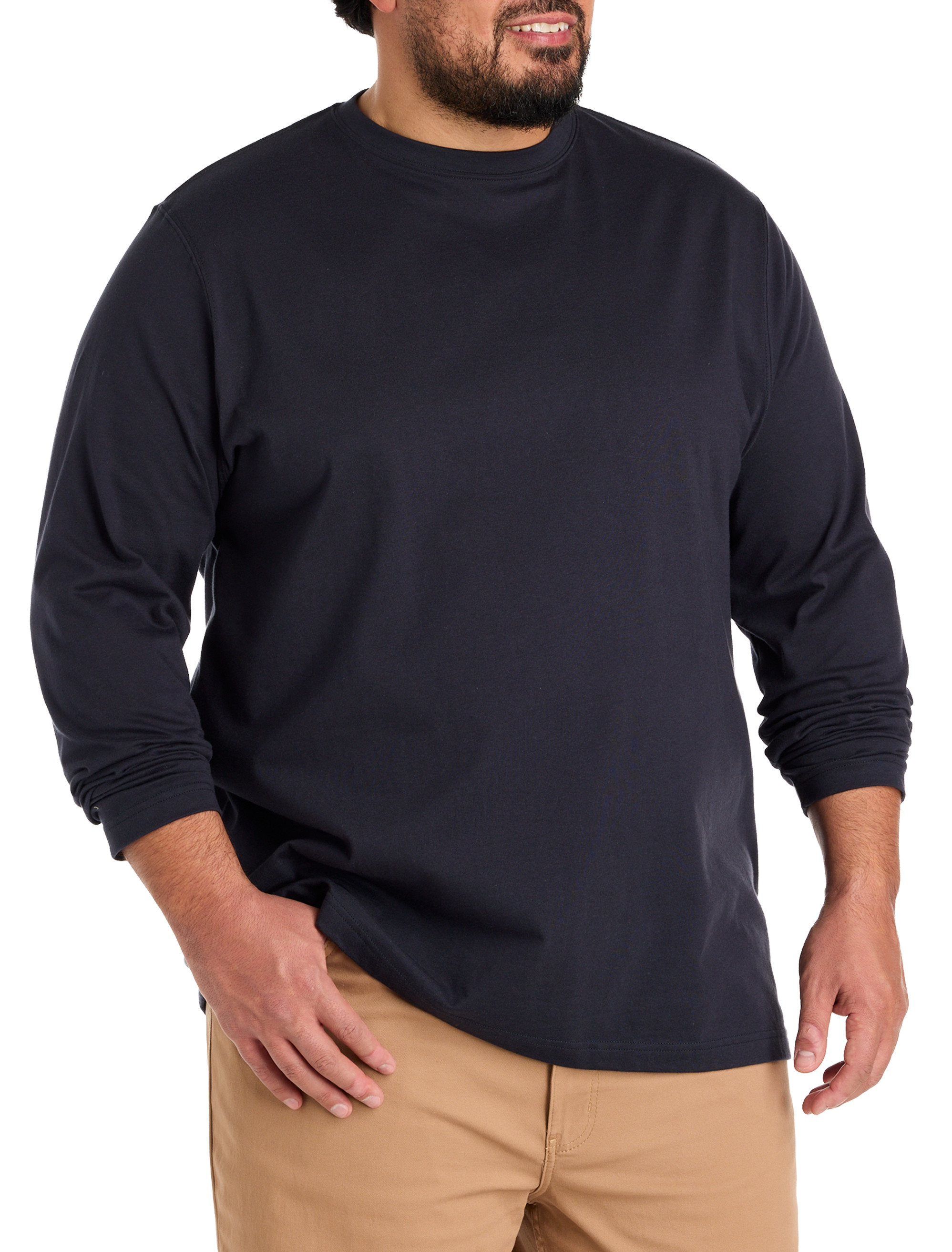 Big + Tall | Harbor Bay Moisture-Wicking Long-Sleeve T-Shirt | DXL