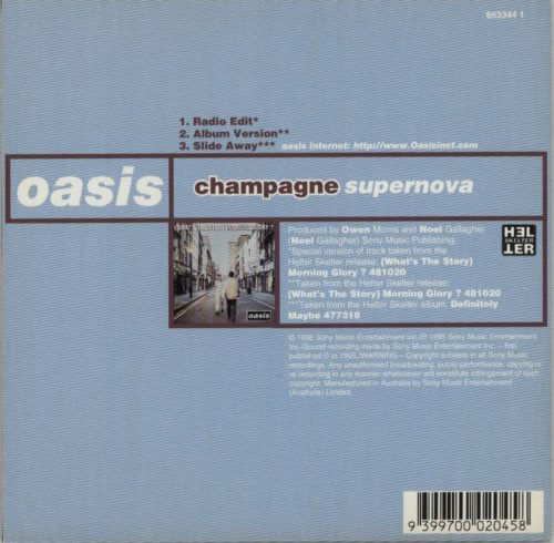 Oasis Champagne Supernova Australian CD single (CD5 / 5