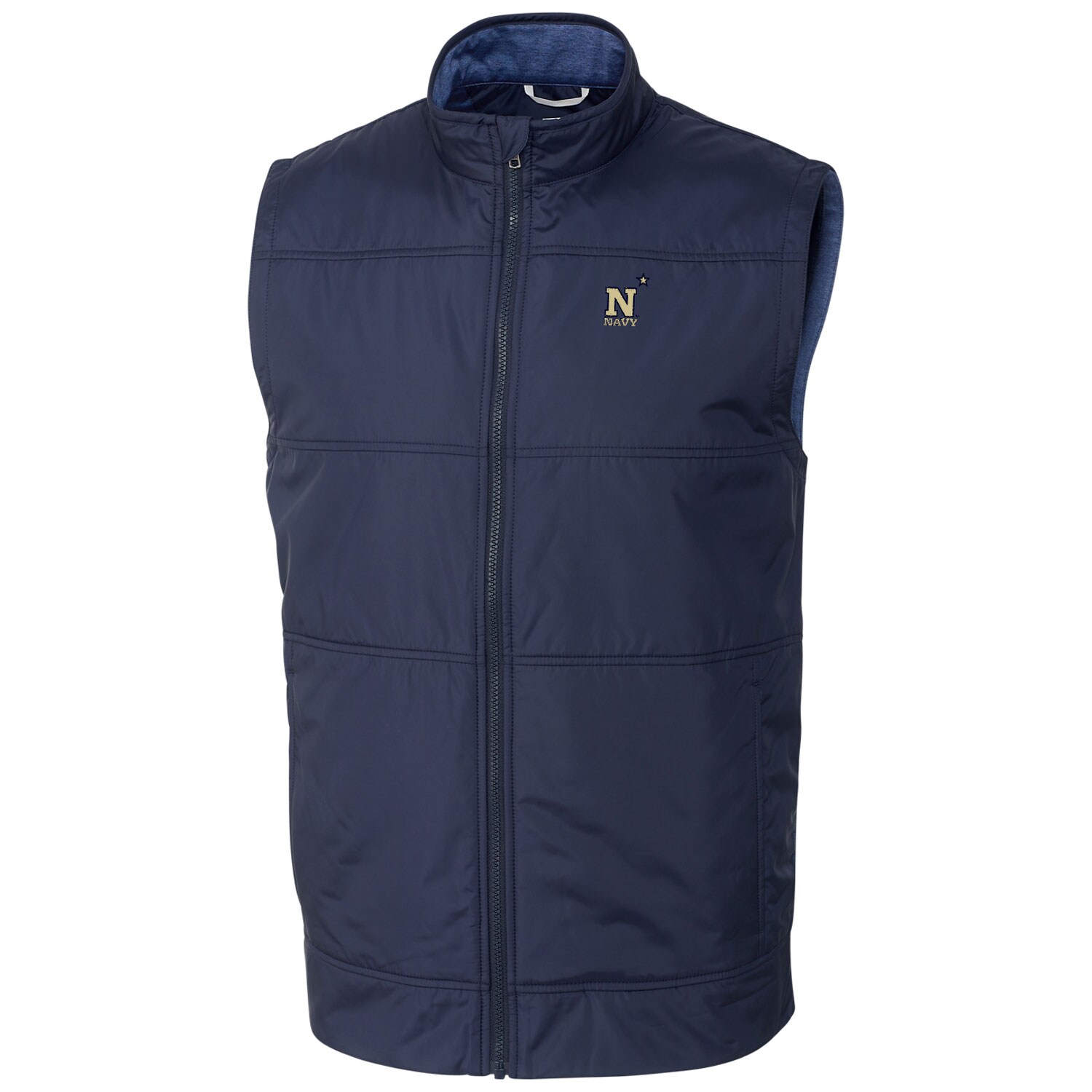 Navy Midshipmen Cutter & Buck Stealth Full-Zip Vest - Navy