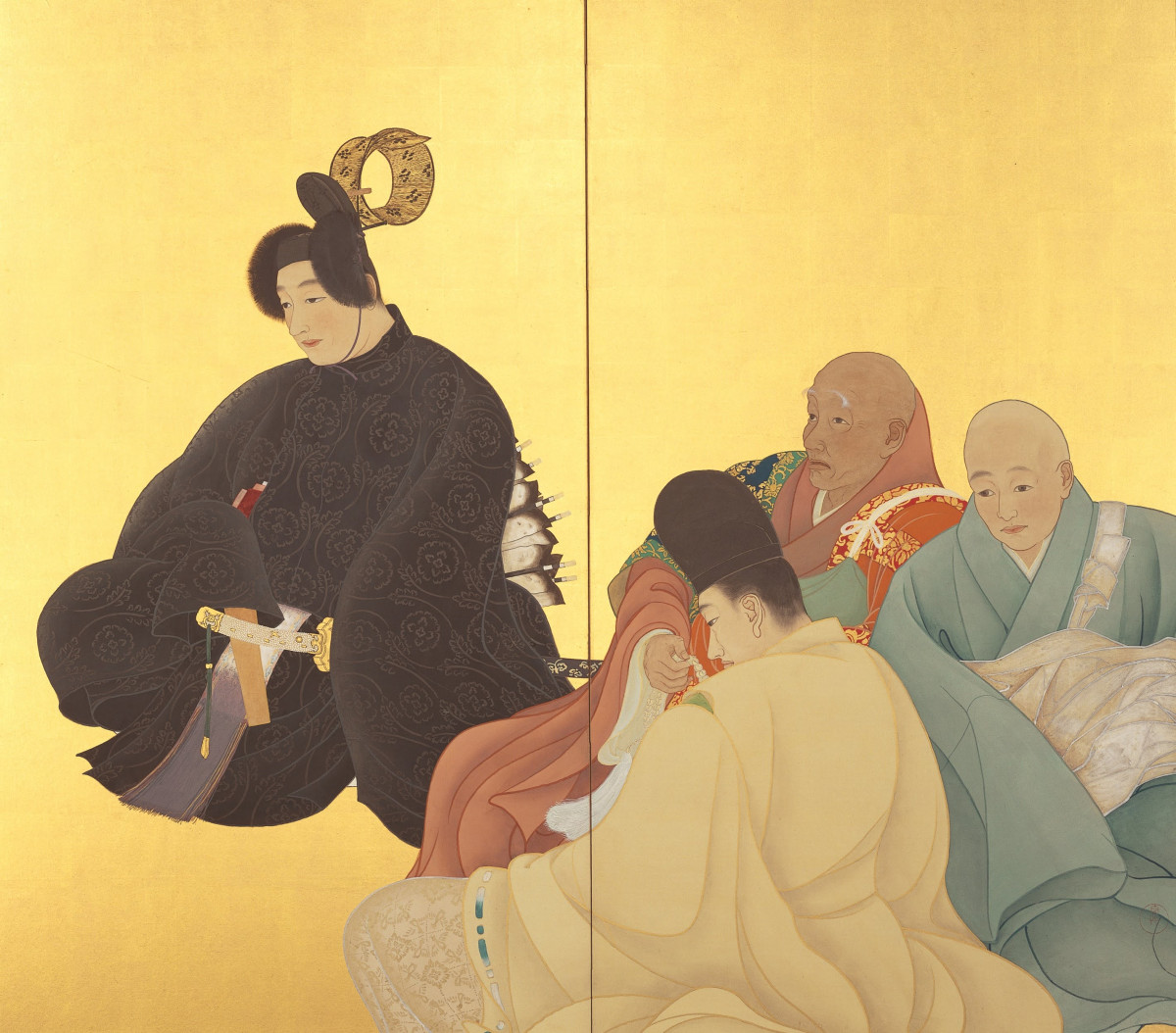 菱田春草 「六歌仙」（右隻） 明治32年（1899） 永青文庫蔵（熊本県立