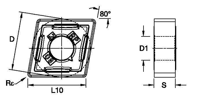 Kenloc™ CNMG ISO/ANSI Turning Insert 1989054 - Kennametal