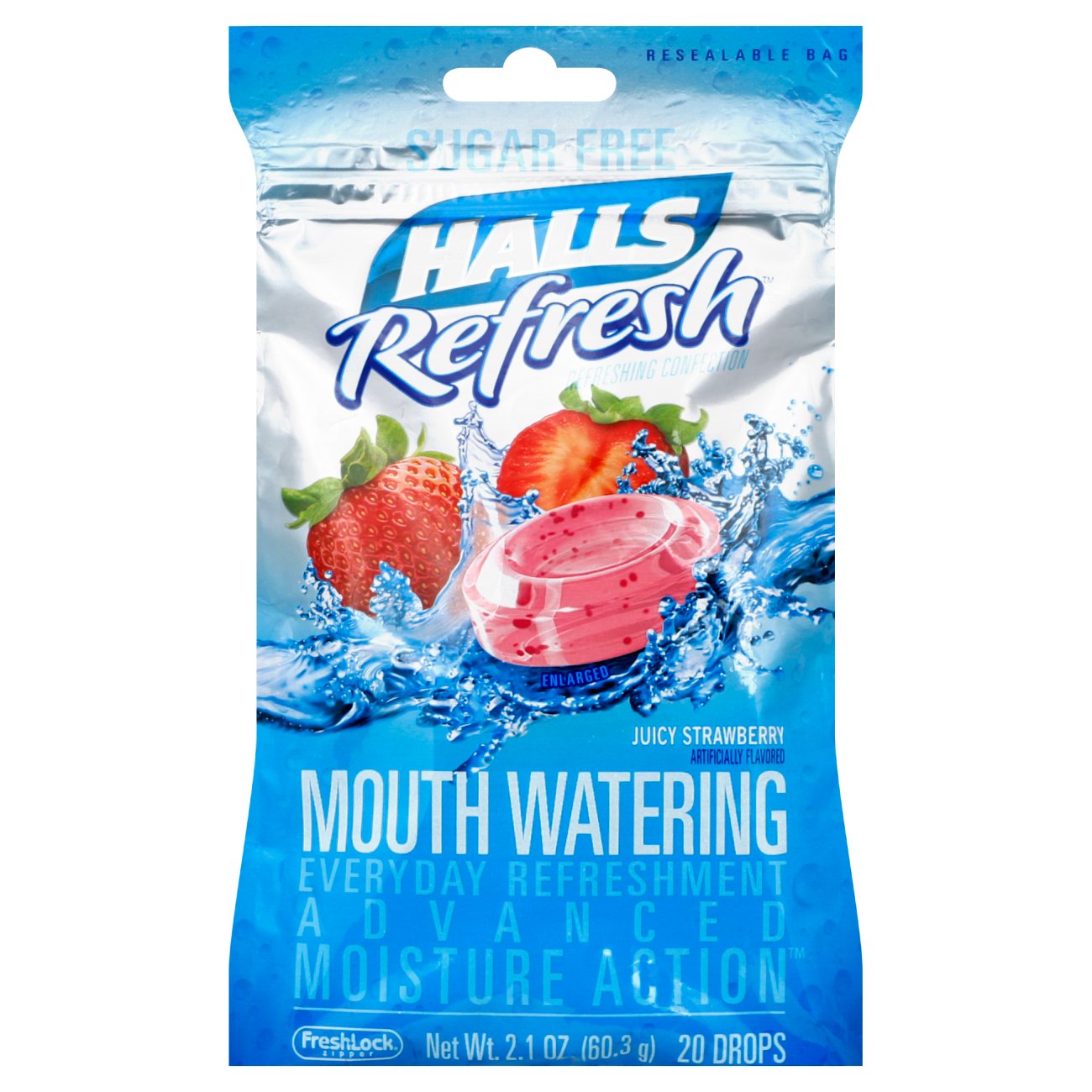 Halls Refresh Sugar Free Juicy Strawberry Cough Drops - Shop Cough