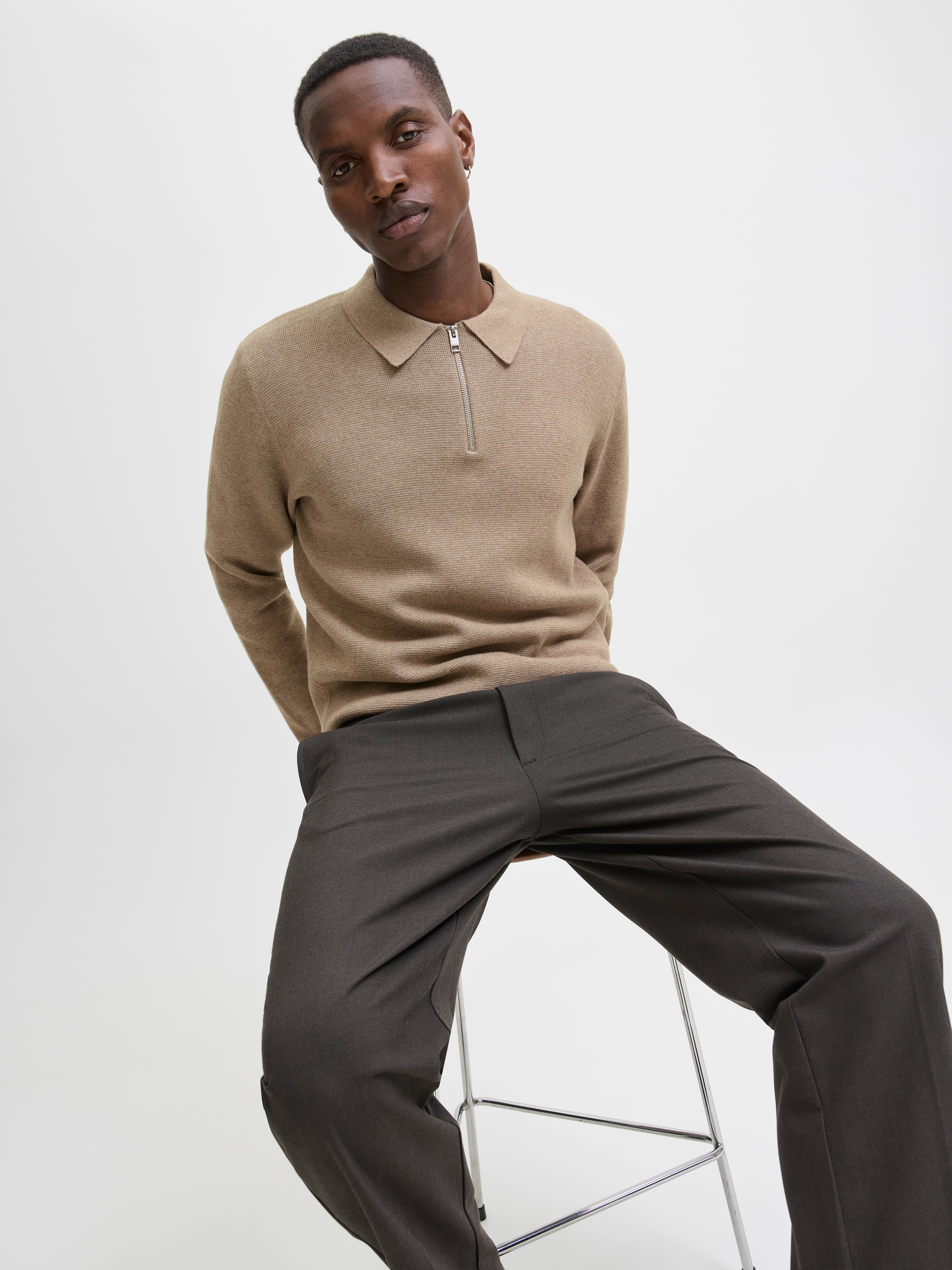Knitted polo | Beige | Jack & Jones®