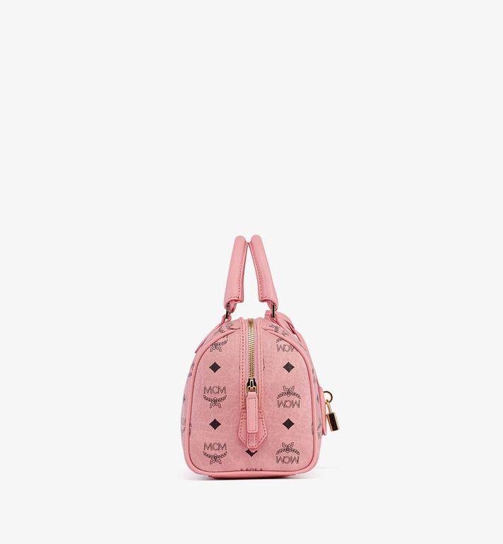 Small Ella Boston Bag in Visetos Pink | MCM ®US