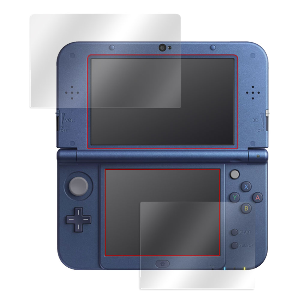 Newニンテンドー3DS LL 用 保護フィルム | 低反射タイプ, 表面・背面