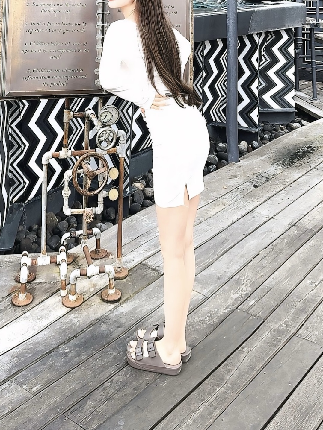 イージーサンダル ラップ ブラウン | Racbaki