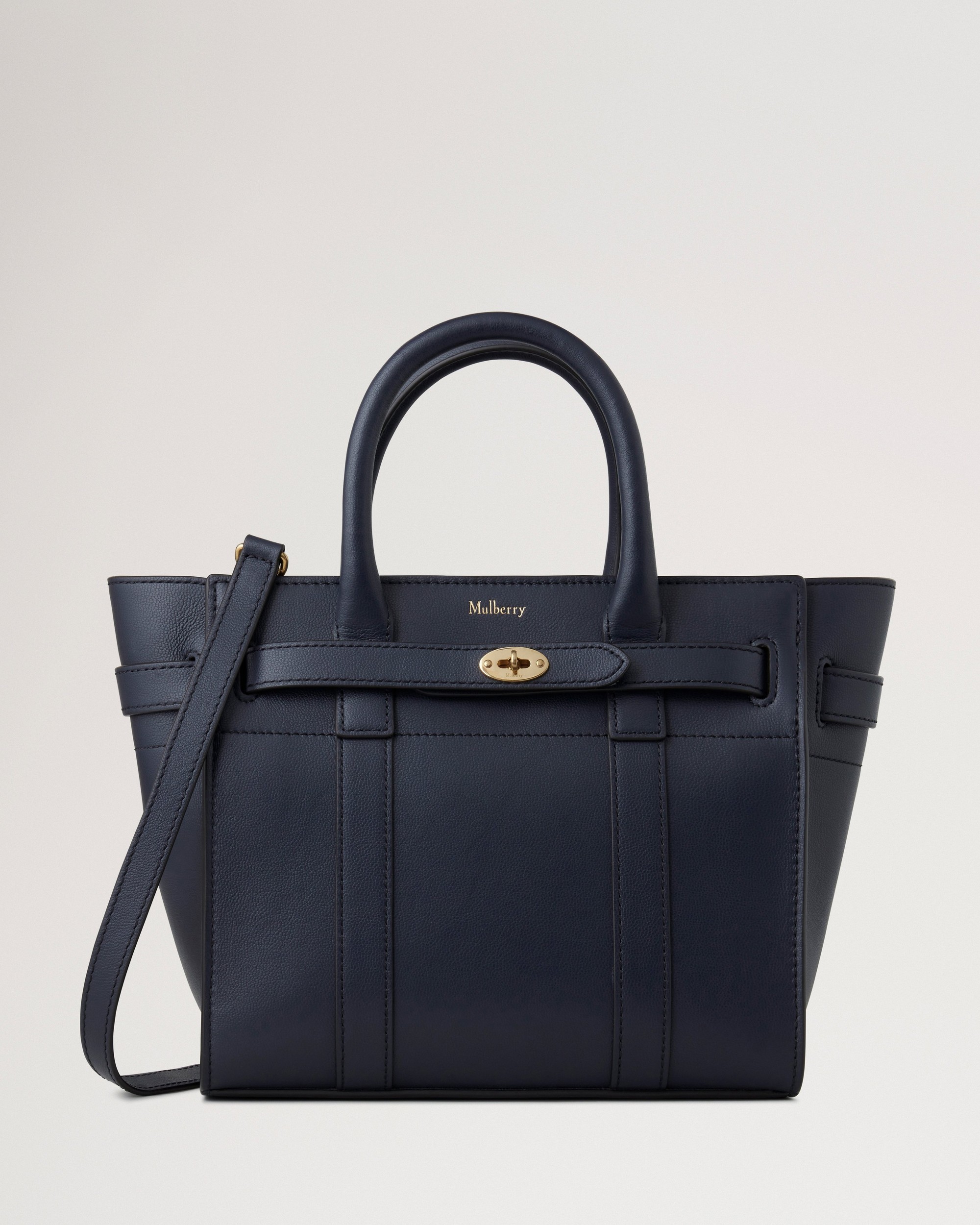 Mulberry | Mini Zipped Bayswater | Night Sky Micro Classic Grain