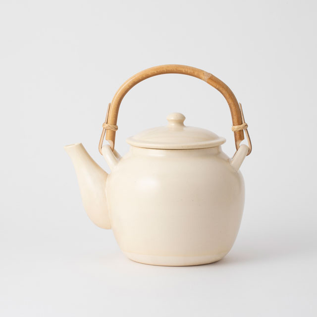 萬古焼の直火土瓶 籐 白釉｜食卓の道具｜中川政七商店 公式サイト