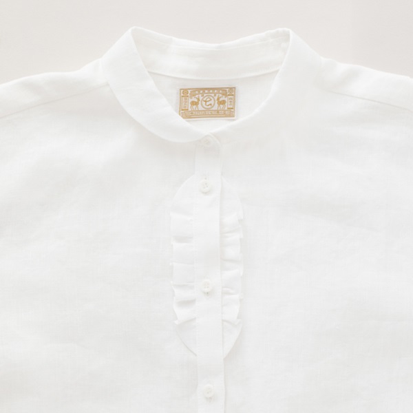 手織り麻を使ったフリルシャツ｜衣料品｜中川政七商店 公式サイト