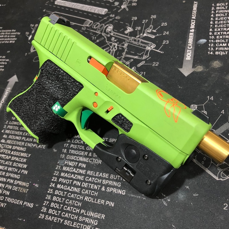 H-168 Zombie Green and H-128 Hunter Orange by Web User | Cerakote