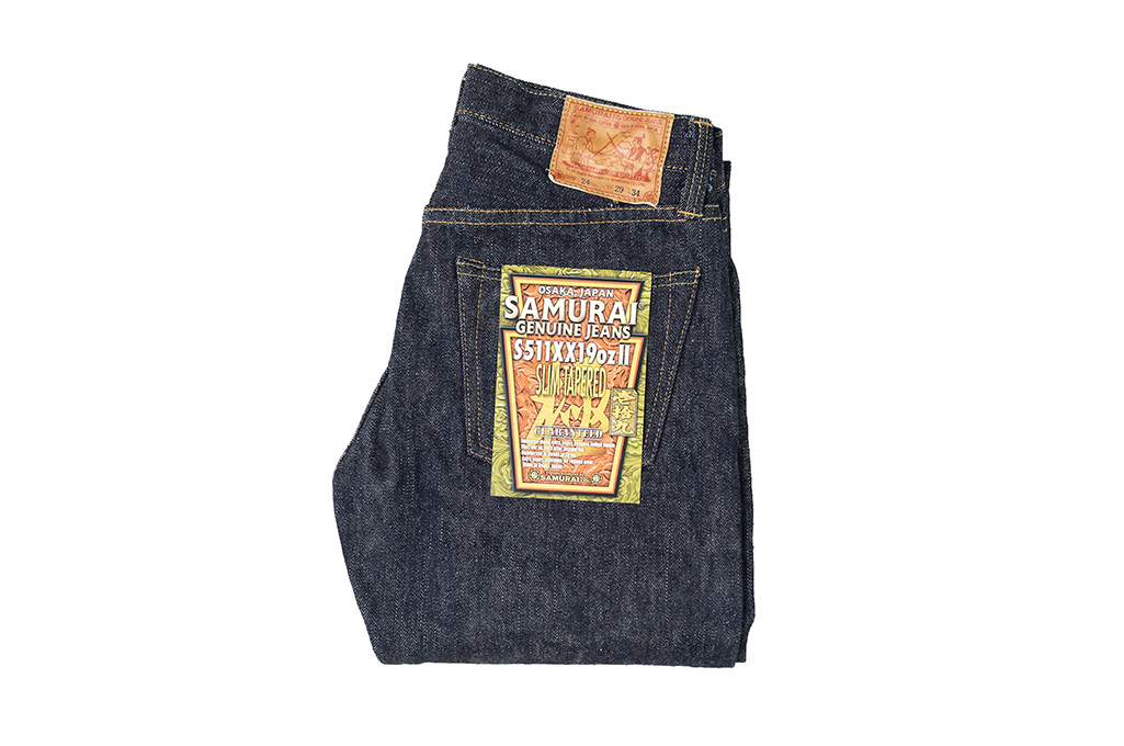 Samurai S511XX19ozII Kiwami 19oz Indigo Denim Jean - Slim Tapered