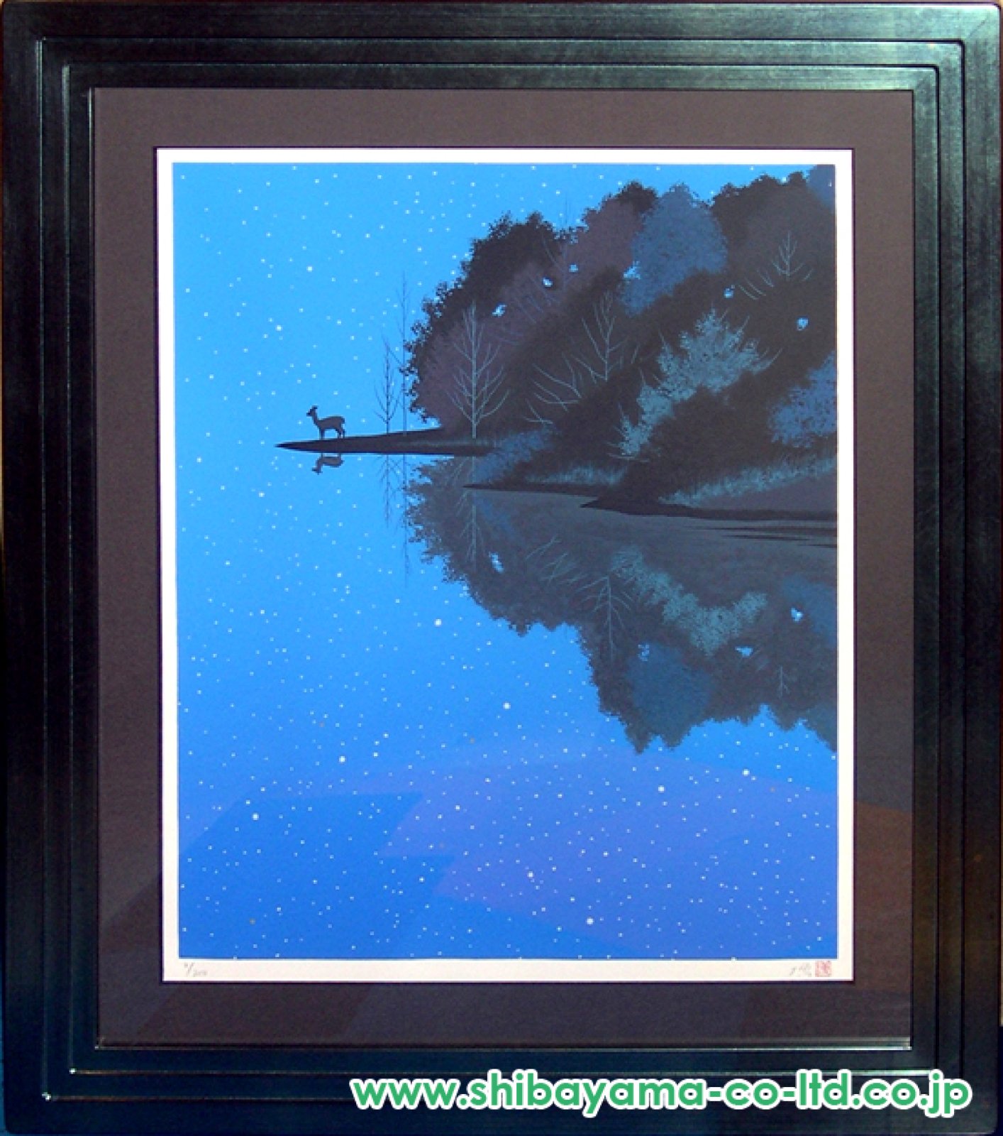 千住博「星ふる夜に STARDUST FALLS」シルクスクリーン :: 絵画買取