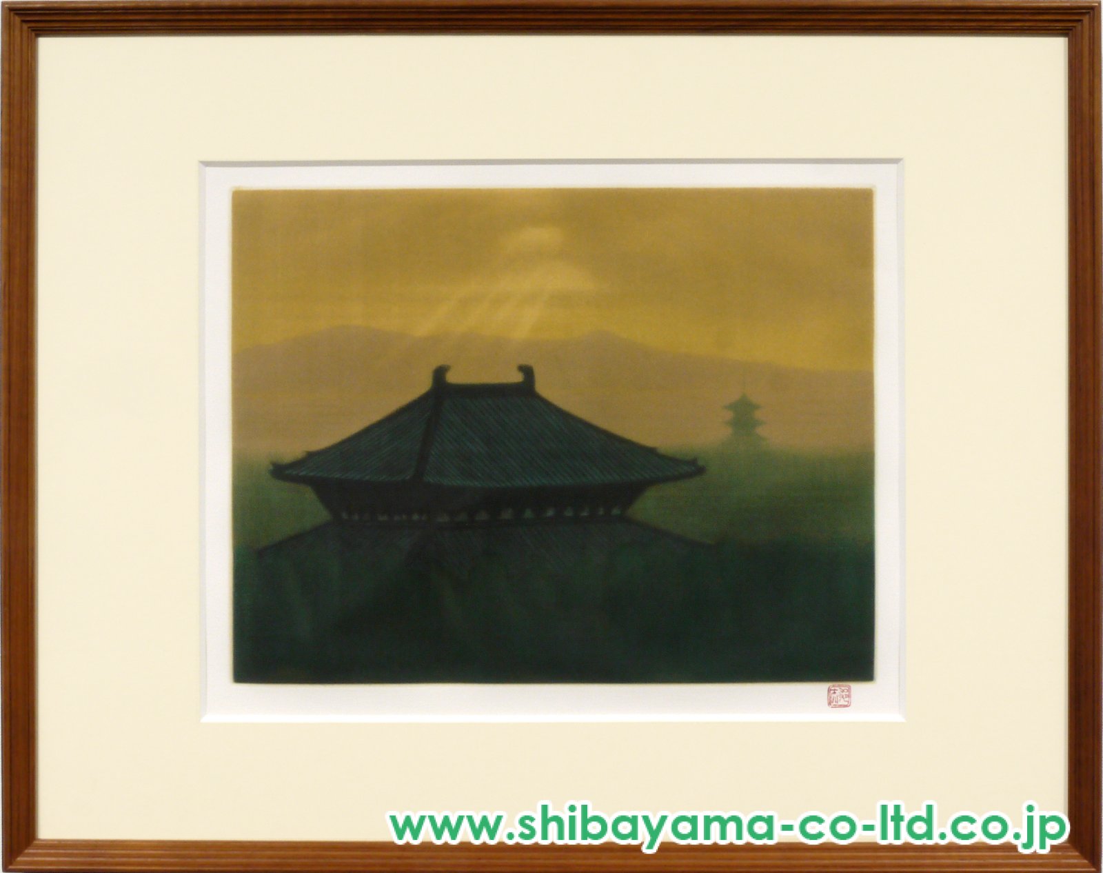 平山郁夫「甍 東大寺三景より『大仏殿遠望』」銅版画 :: 絵画買取