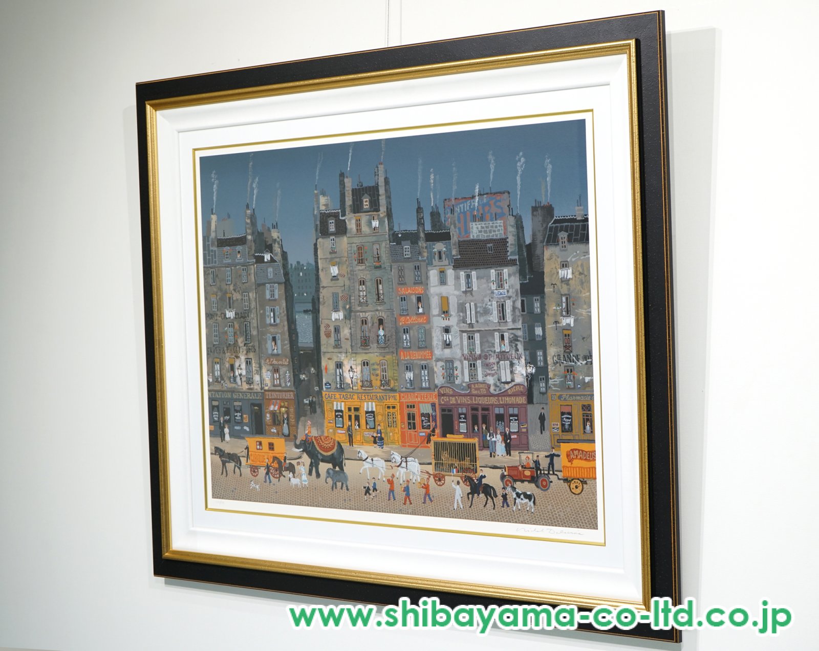 ミッシェル・ドラクロワ「サーカスの行進 Vive le Cirque」セリグラフ