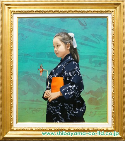 清水悦男「蝉時雨」油彩 10号 :: 絵画買取・販売 - シバヤマ