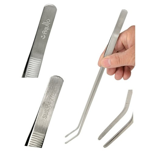 アクロ ステンレスピンセット 27cm 先曲タイプ | チャーム