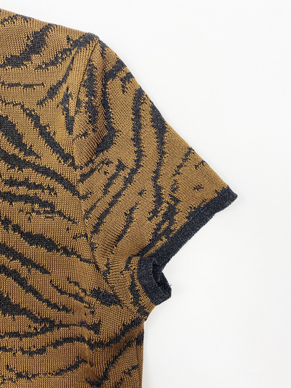 Gianni Versace 90s tiger print knit top — JAMES VELORIA