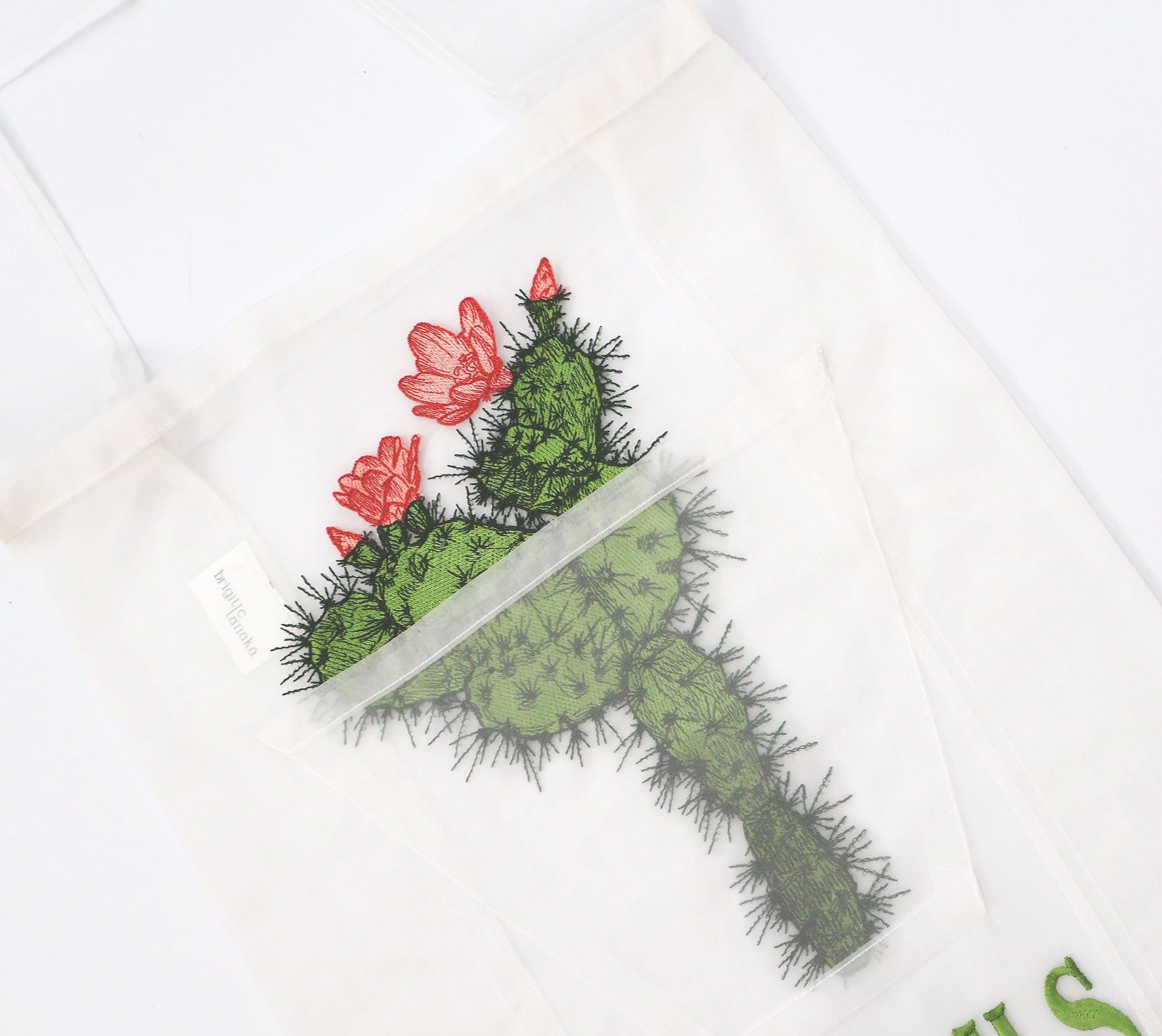 Brigitte Tanaka Fleuriste Cactus Organza Bag — ESPLORA