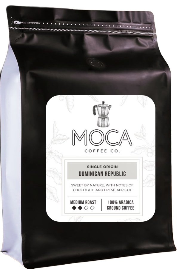 Medium Roast | 100% Arabica GROUND Coffee 12 oz — Moca Coffee Company