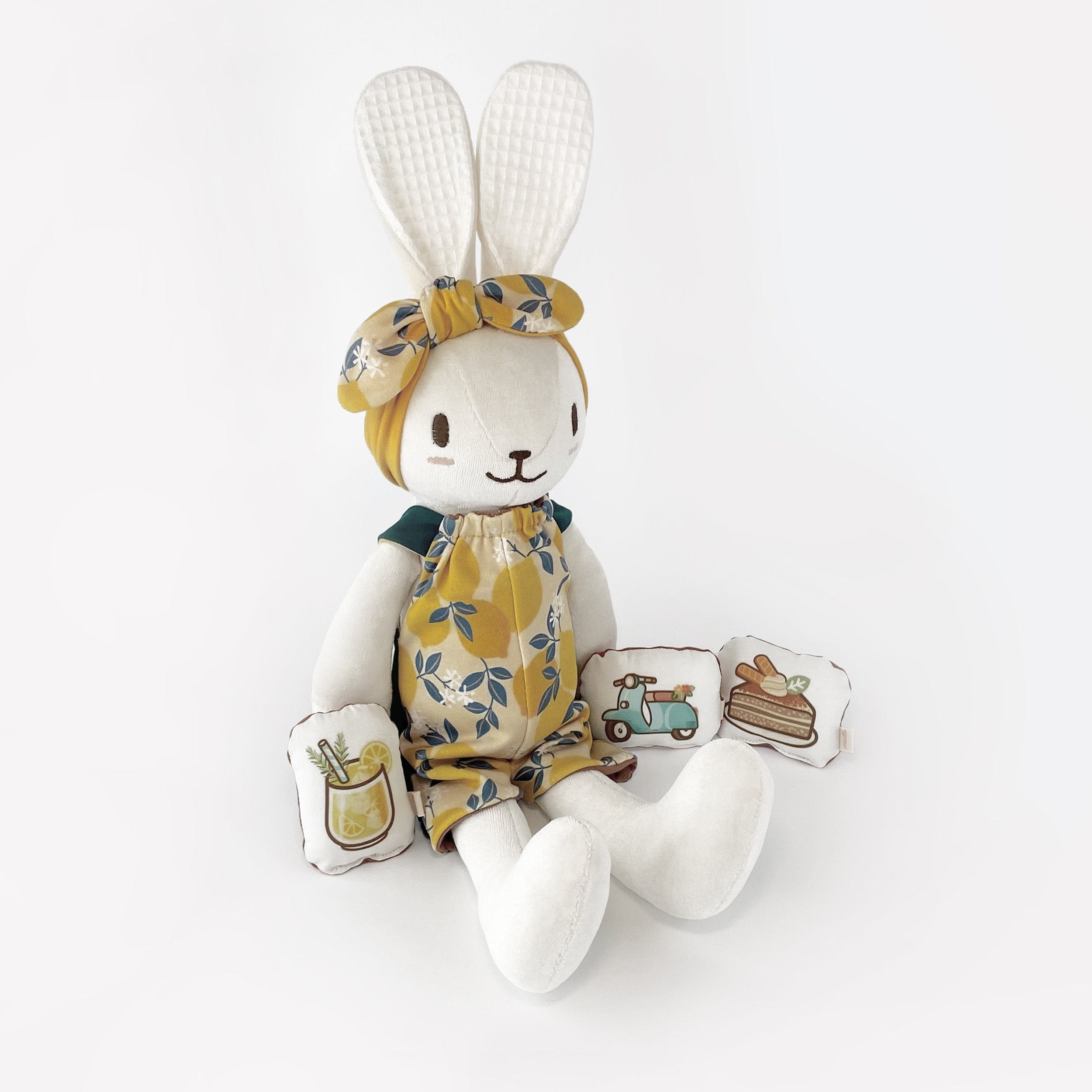 Coastal Limoni Bunny — Dear Mello – Handcrafted Organic Plush Bunny