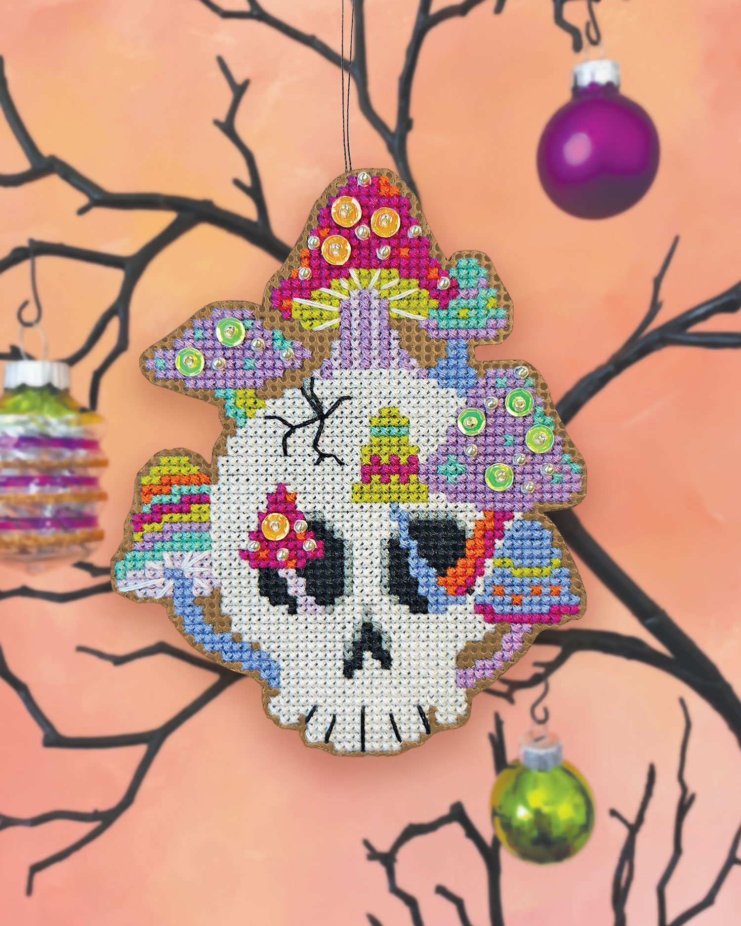 Hoppy Halloween - Halloween beaded cross stitch ornament kit - by
