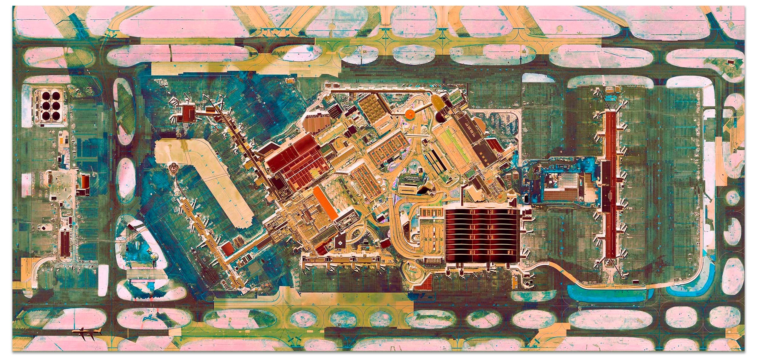 AIRPORTS SERIES — ULTRADISTANCIA. Satellite Fine Art by Federico