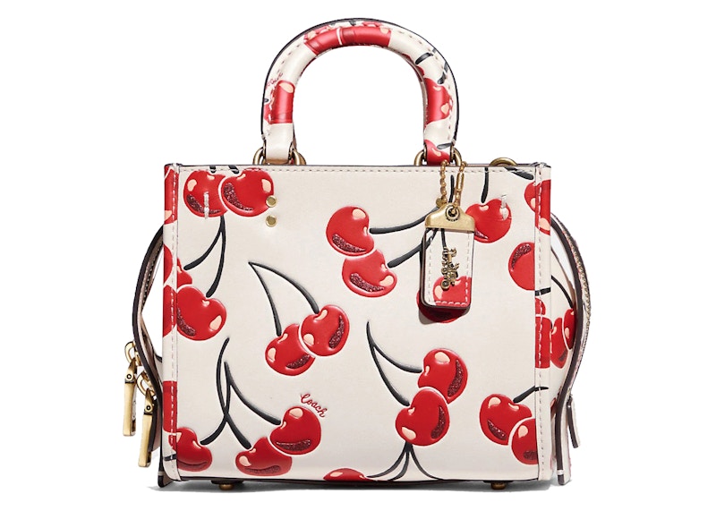 Coach Rogue 17 With Cherry Print Chalk/Multicolor in Glovetanned