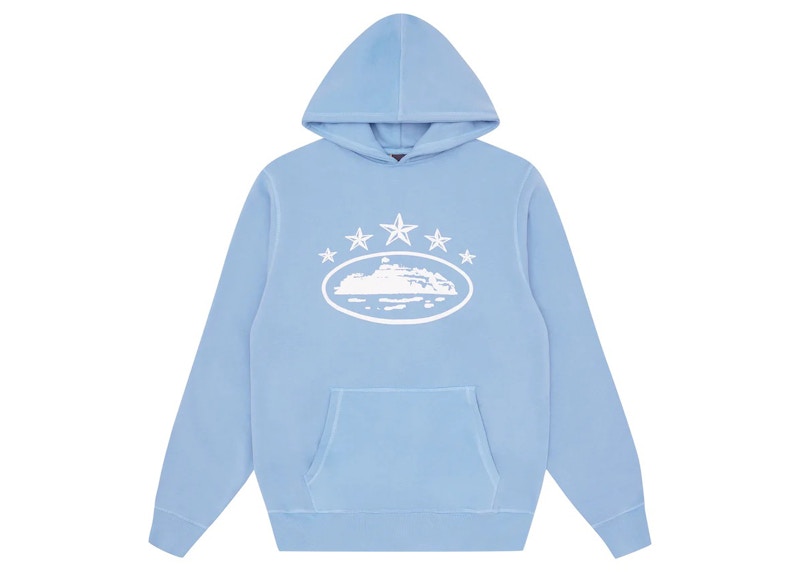 Corteiz 5 Starz Alcatraz Hoodie Baby Blue Men's - SS23 - US