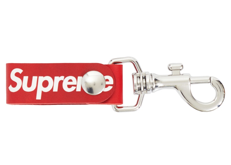 2021ss Supreme Leather Key Loop Rare Supreme Red Leather Key Loop