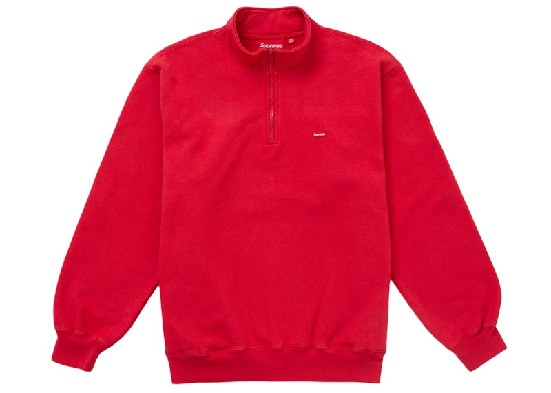 Supreme Small Box Half Zip Pullover Red Men's - SS25 - US