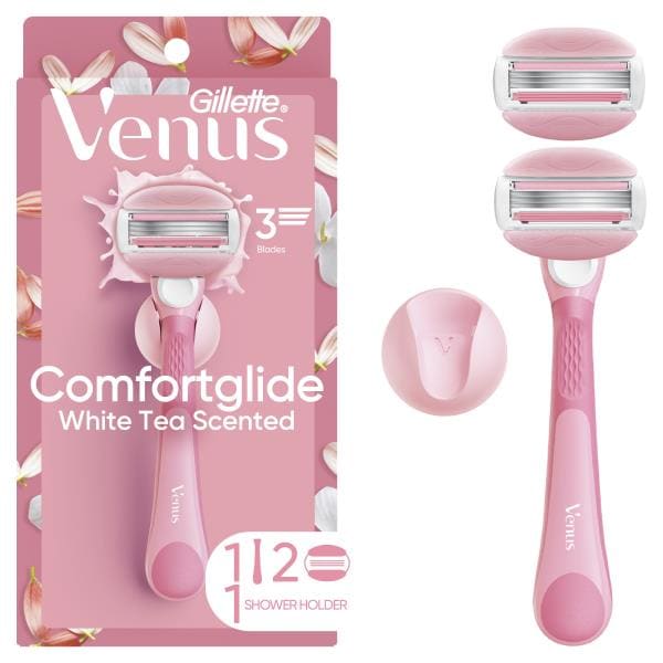 Venus ComfortGlide White Tea Women's Razor Handle + 2 Blade