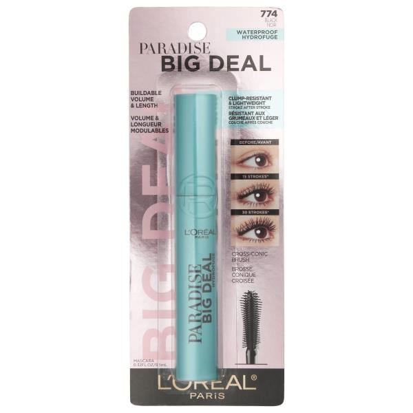 L'Oreal Paris Mascara, Paradise Big Deal, Waterproof, Black 774