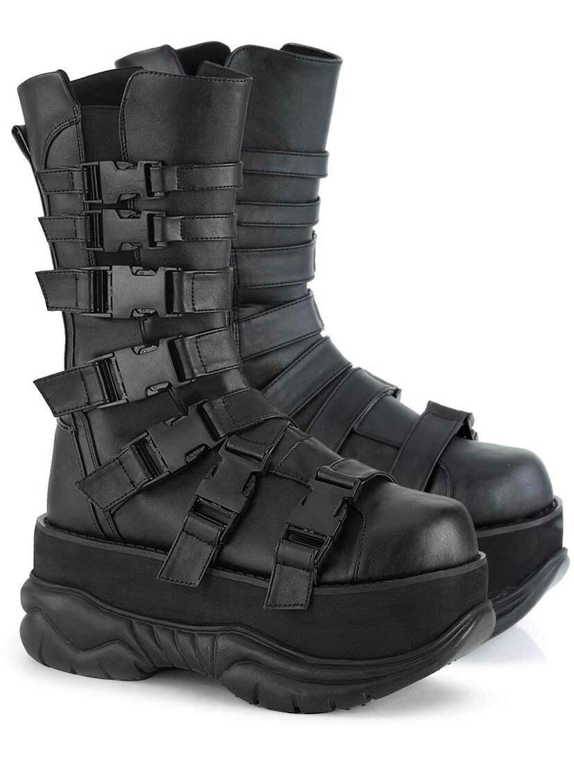 Demonia NEPTUNE-210 Men's Buckle Platform Boots