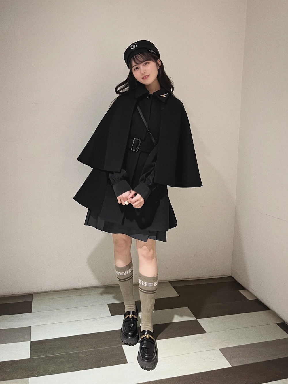 セオリー＊黒＊2way＊ポンチョ＊マント＊ケープ＊コート Chico（チコ