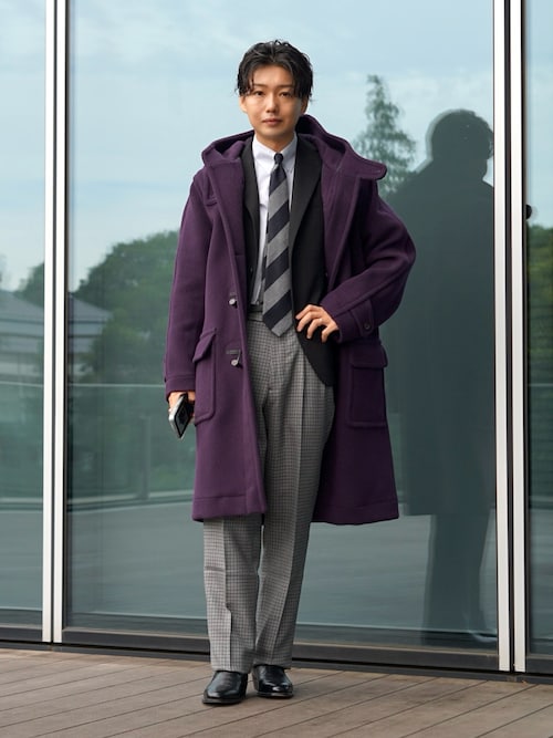 BEAMS MENshunkobayashiさんのダッフルコートを使ったコーディネート