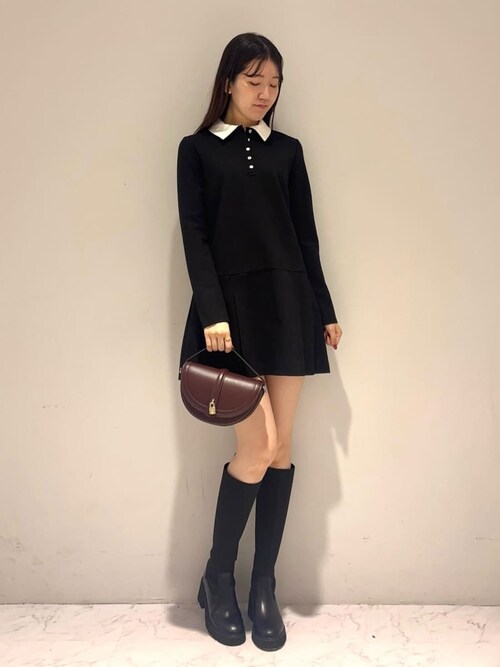 セール】衿つきプリーツカットミニワンピース（ワンピース）｜SNIDEL