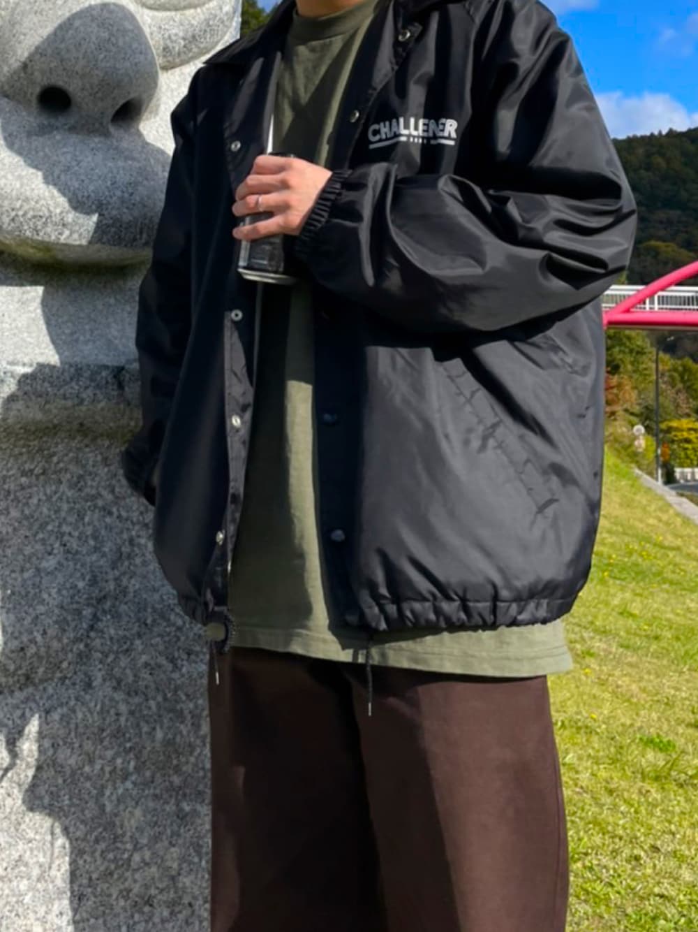 CHALLENGERのナイロンジャケットを使ったメンズ人気ファッション