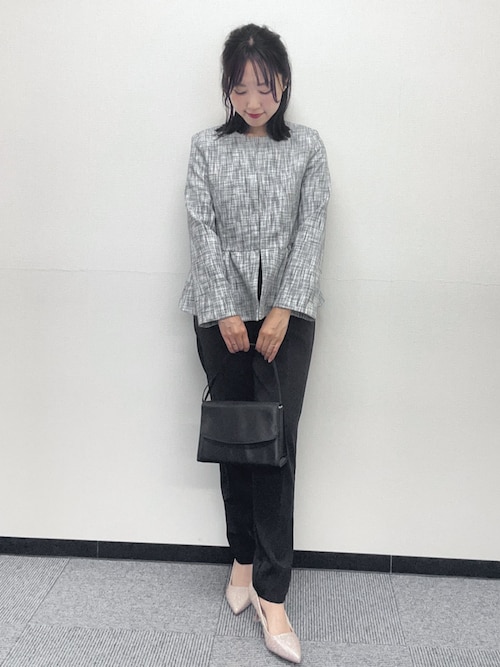 セール】【3点セット】ツイードノーカラージャケット ブラウス