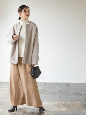 追加》MTRカラーレスジップショートコートを使った人気ファッション