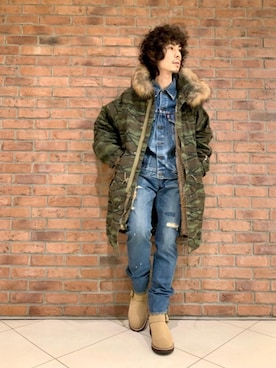 HYSTERIC GLAMOURのモッズコートを使ったメンズ人気ファッション