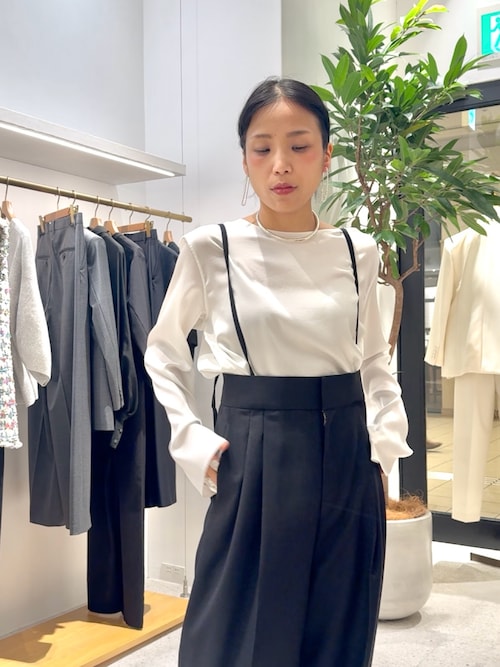 Drawing Numbers】サテンボートブラウス（シャツ/ブラウス）｜Drawing