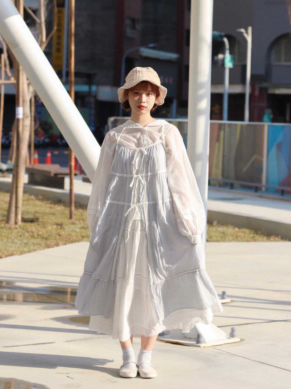 BEAMS BOY / ヴィンテージ レース キャミソール ワンピースを使った